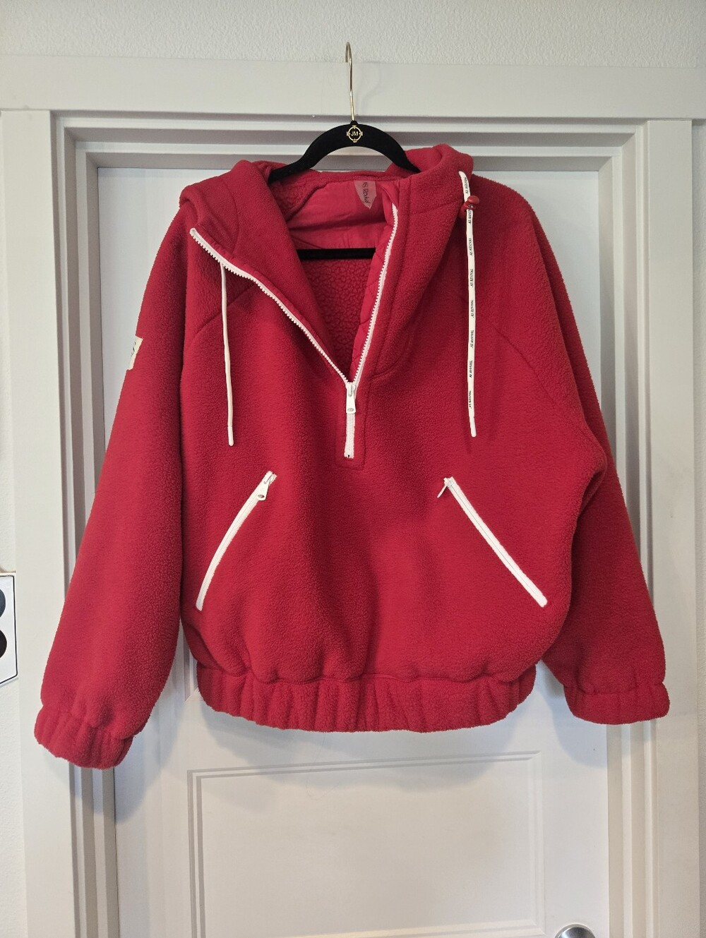 Altr'd State Cozy Red Half-Zip Fleece Pullover Hoodie. Size S  MAKE OFFER!!